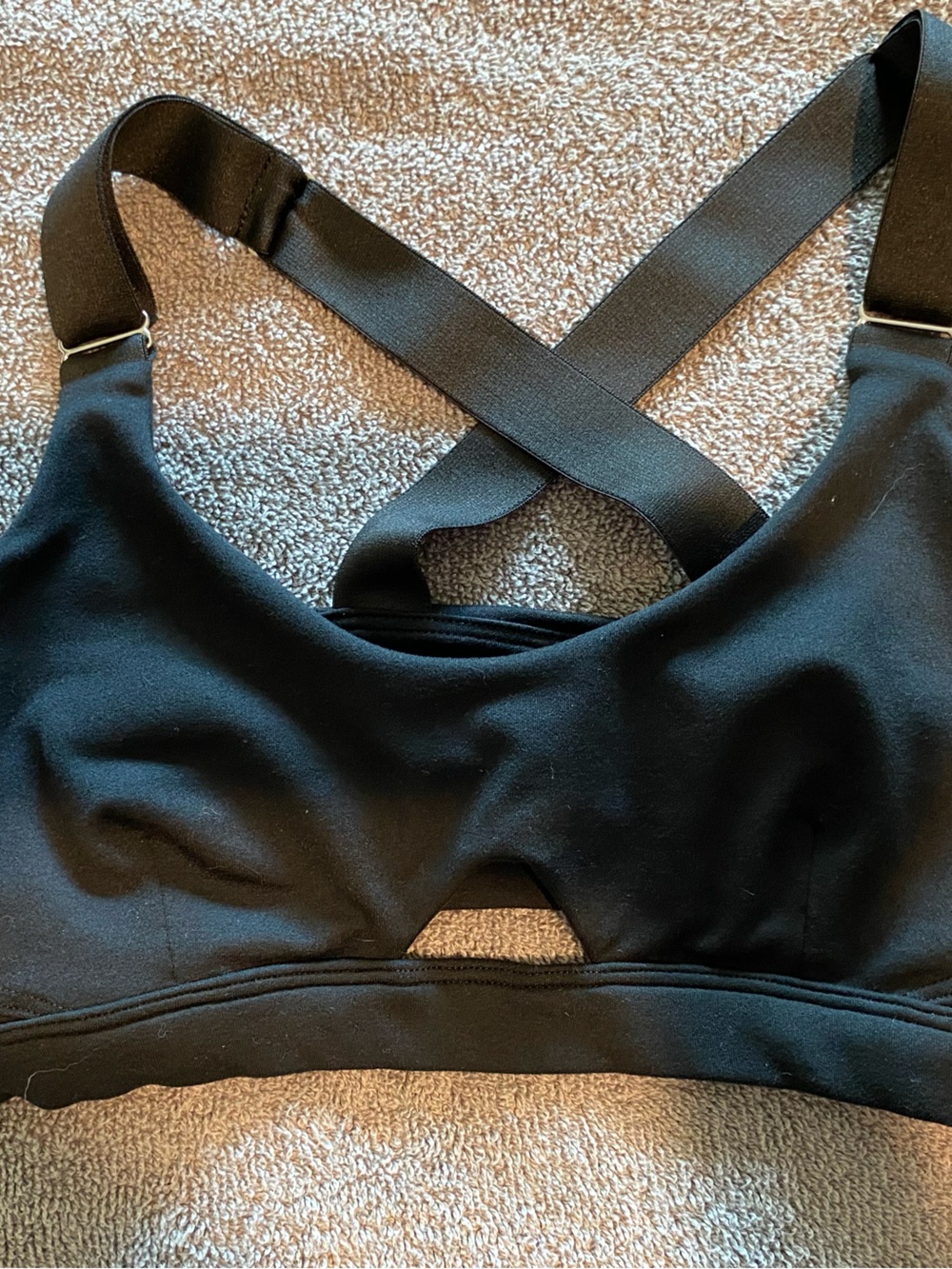 Bombshell Sportswear Black Crisscross Back Sports Bra